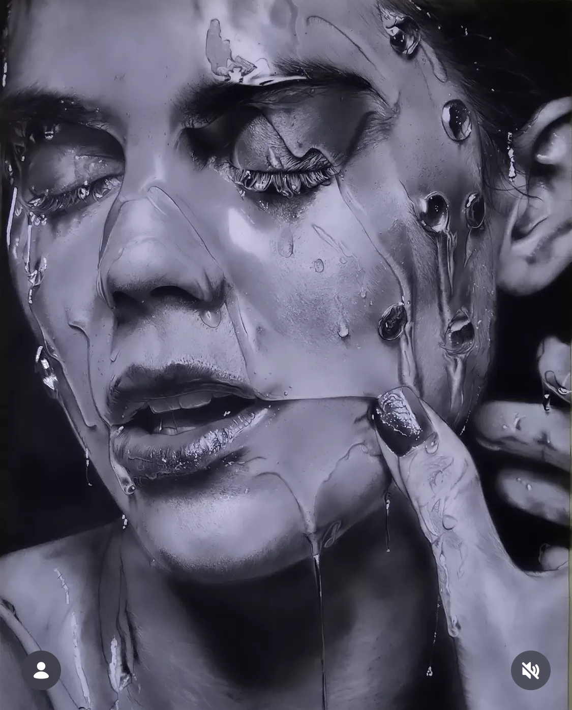 Cover Girl, original charcoal and graphite drawing